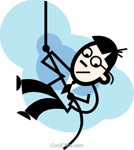 Man Climbing A Mountain Royalty Free Vector Clip Art - Cartoon (429x480), Png Download