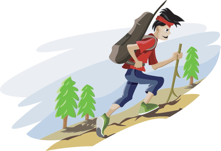 Etama ' - Escalador De Montaña Dibujos (736x502), Png Download