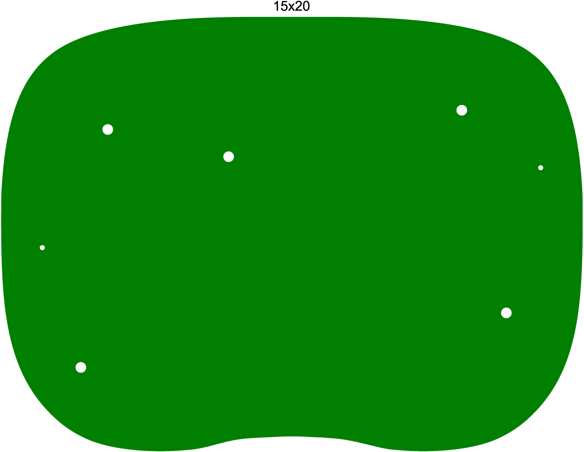 15′ X 20′ 5-hole Pro Backyard Or Indoor Putting Green - Circle (1200x930), Png Download