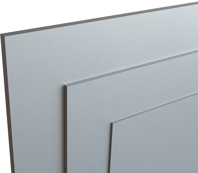 3d Rendering Of Raw Aluminum Panels - Parasoleil (800x701), Png Download