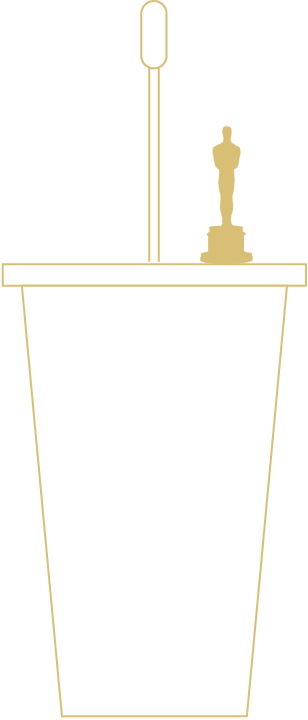 Podium With Oscar Statuette Sitting On It - Academy Awards (308x720), Png Download