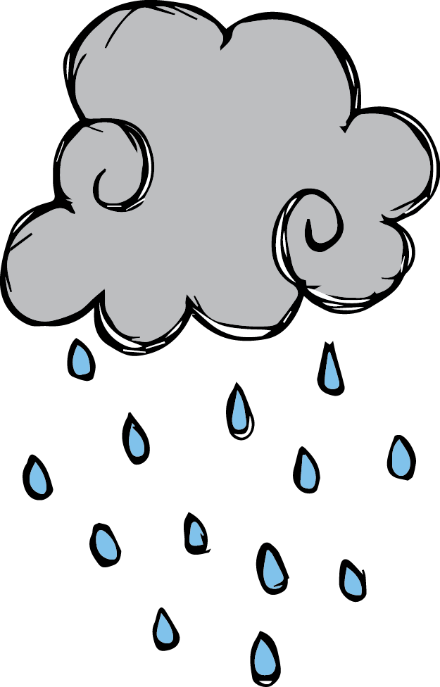 Weather Images For Kids - Melonheadz Rain (625x976), Png Download