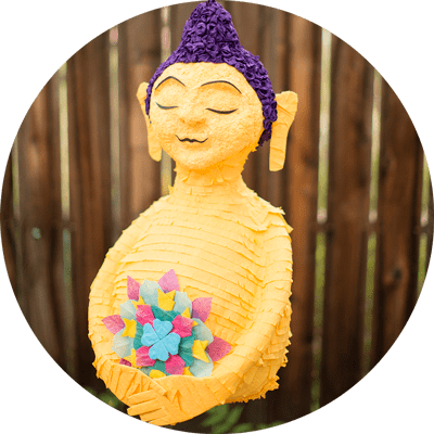 Custom Monk Buddha Piñata - Buddhism (400x400), Png Download
