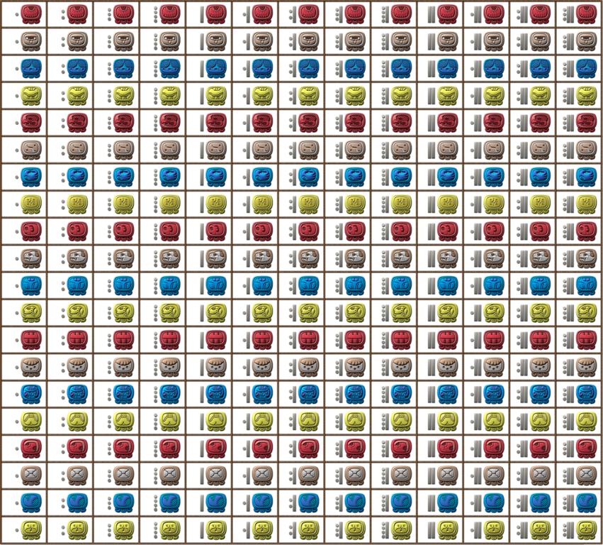 3d Maya Calendar Glyphs - Circle (851x768), Png Download