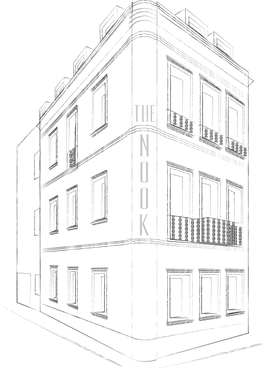 Imagem-edificio - Hostel Sketch (529x737), Png Download