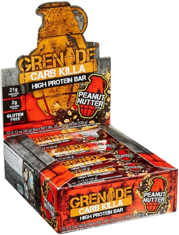 0 Replies 0 Retweets 0 Likes - Grenade - Carb Killa Protein Bar Peanut Nutter - 12 (900x900), Png Download