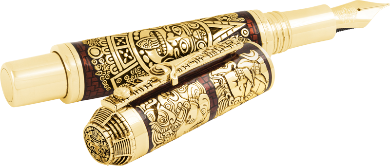 Products/iscmn Ge - 18k Gold Mayan Calendar (800x341), Png Download