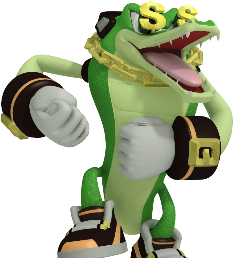 218 × 240 Pixels - Sonic The Hedgehog Vector The Crocodile (437x480), Png Download