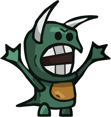 Horned Monster - Helmet Heroes Monsters (385x408), Png Download
