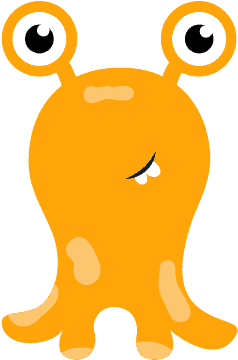 Frank - Orange Monster (542x542), Png Download
