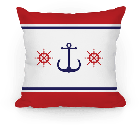 Anchor And Stripes Pillow - Mobile Phone (484x484), Png Download