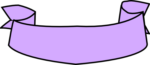 Lilac Ribbon Clip Art - Lilac Ribbon Png (600x261), Png Download