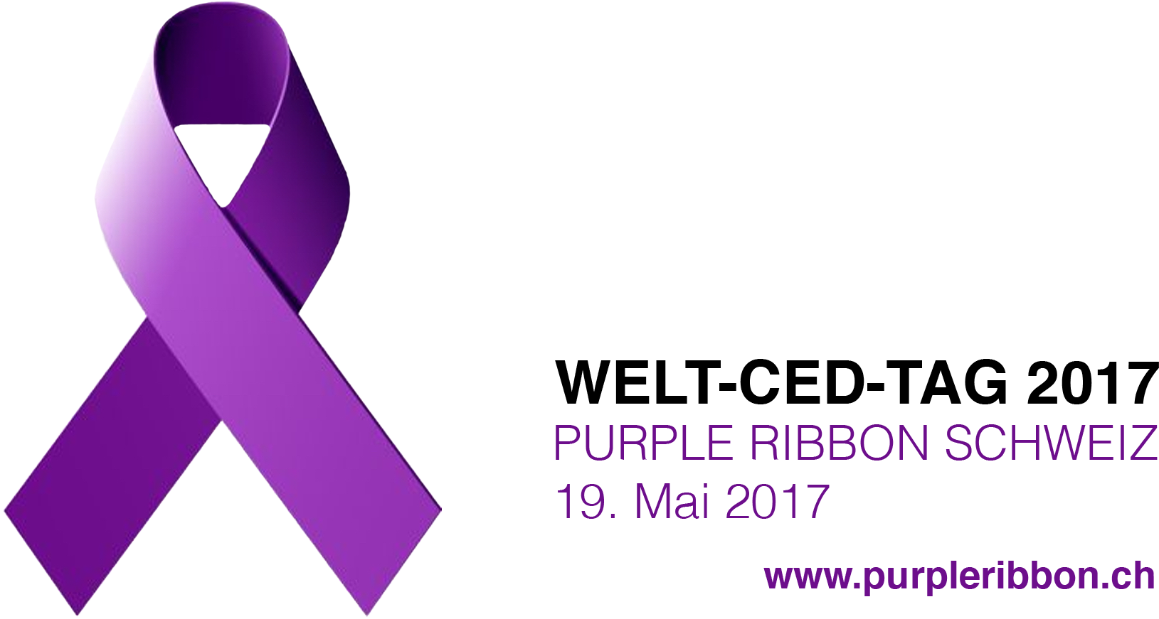 Purple Ribbon Banner - Mental Health Awareness Month (1800x917), Png Download