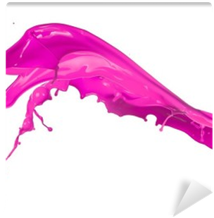 Pink Splash Isolated On White Background Wall Mural - Photography (400x400), Png Download