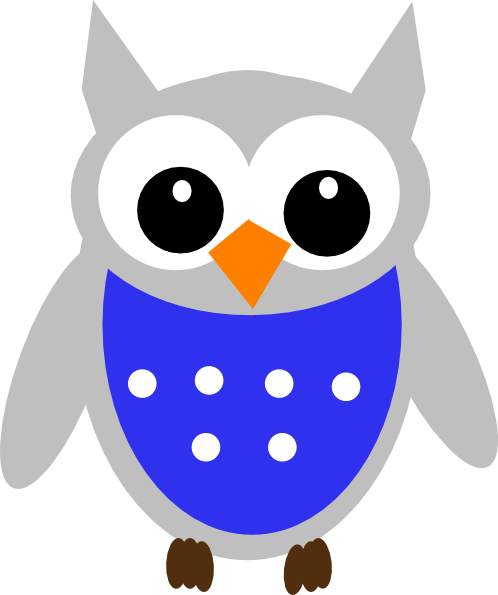 How To Set Use Blue Gray Owl Svg Vector - Gray Owl Clip Art (498x595), Png Download