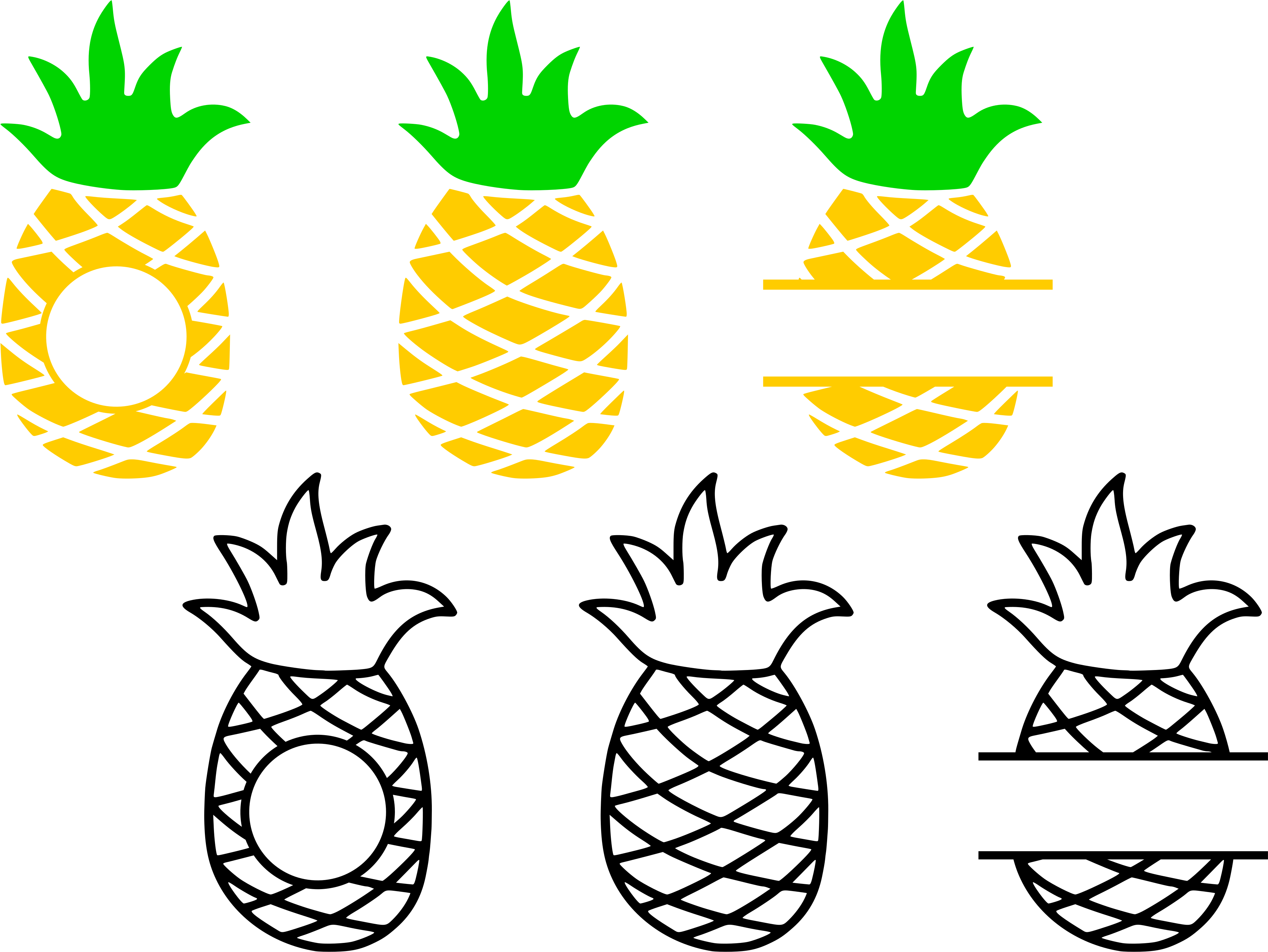 Pineapple Heart Svg, Pineapple Monogram Frame Svg, - Pineapple Monogram Svg (4688x3125), Png Download