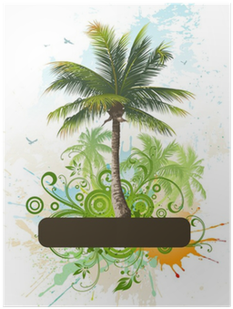 Tropical Background With A Text Frame Poster • Pixers® - National Relaxation Day 2018 (400x400), Png Download