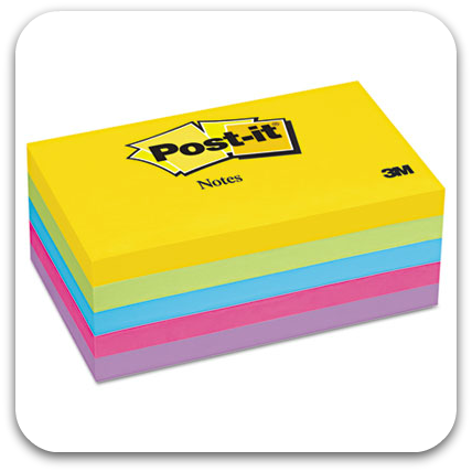 Ultra Color Notes, 3 X 5, Five Colors, 5 100-sheet (428x428), Png Download