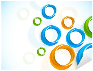 Vinilo Pixerstick Fondo Con Círculos De Colores • Pixers® - Illustration (400x400), Png Download