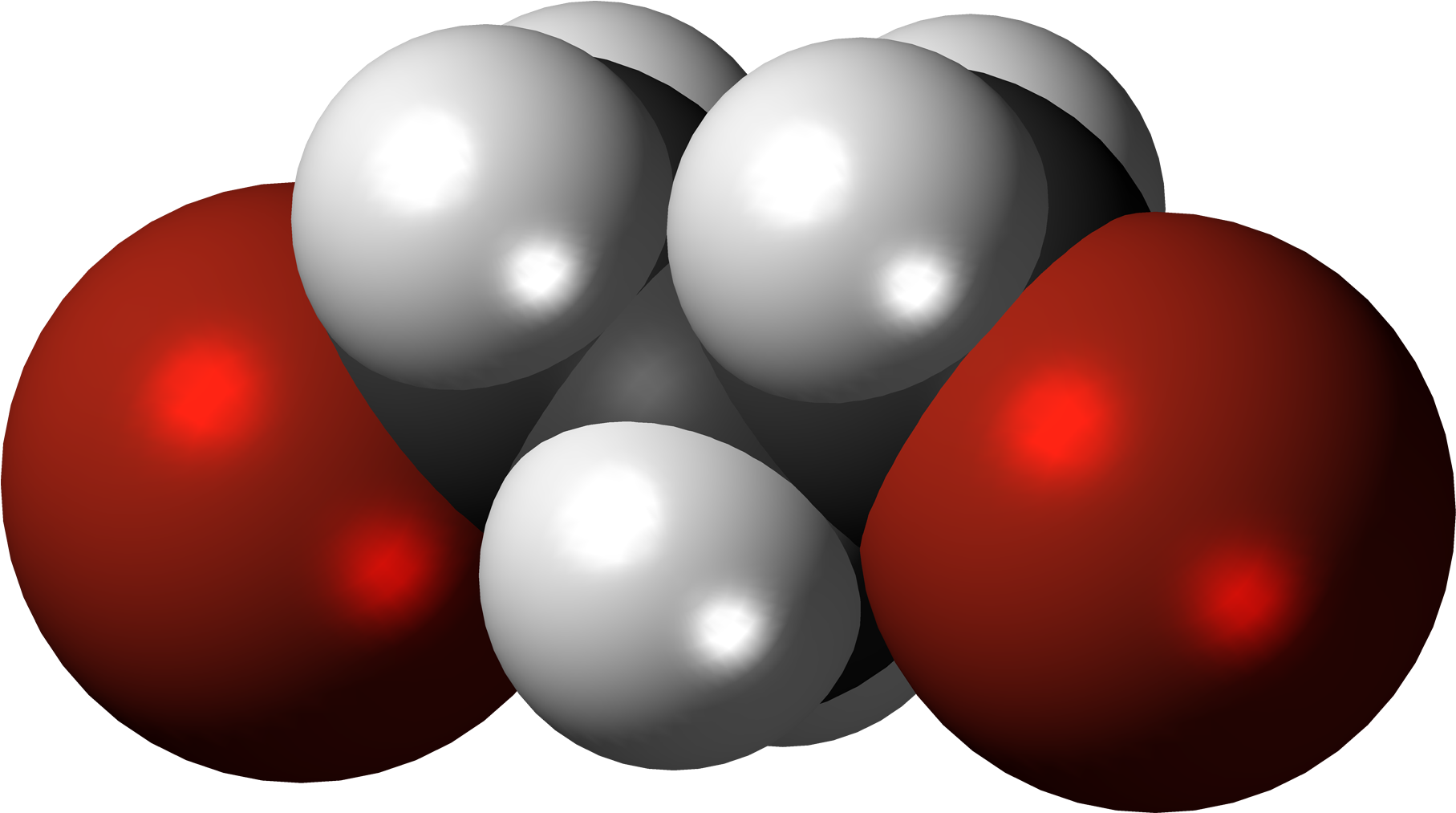 1,3 Dibromopropane 3d Spacefill - 1,3-dibromopropane (2000x1198), Png Download