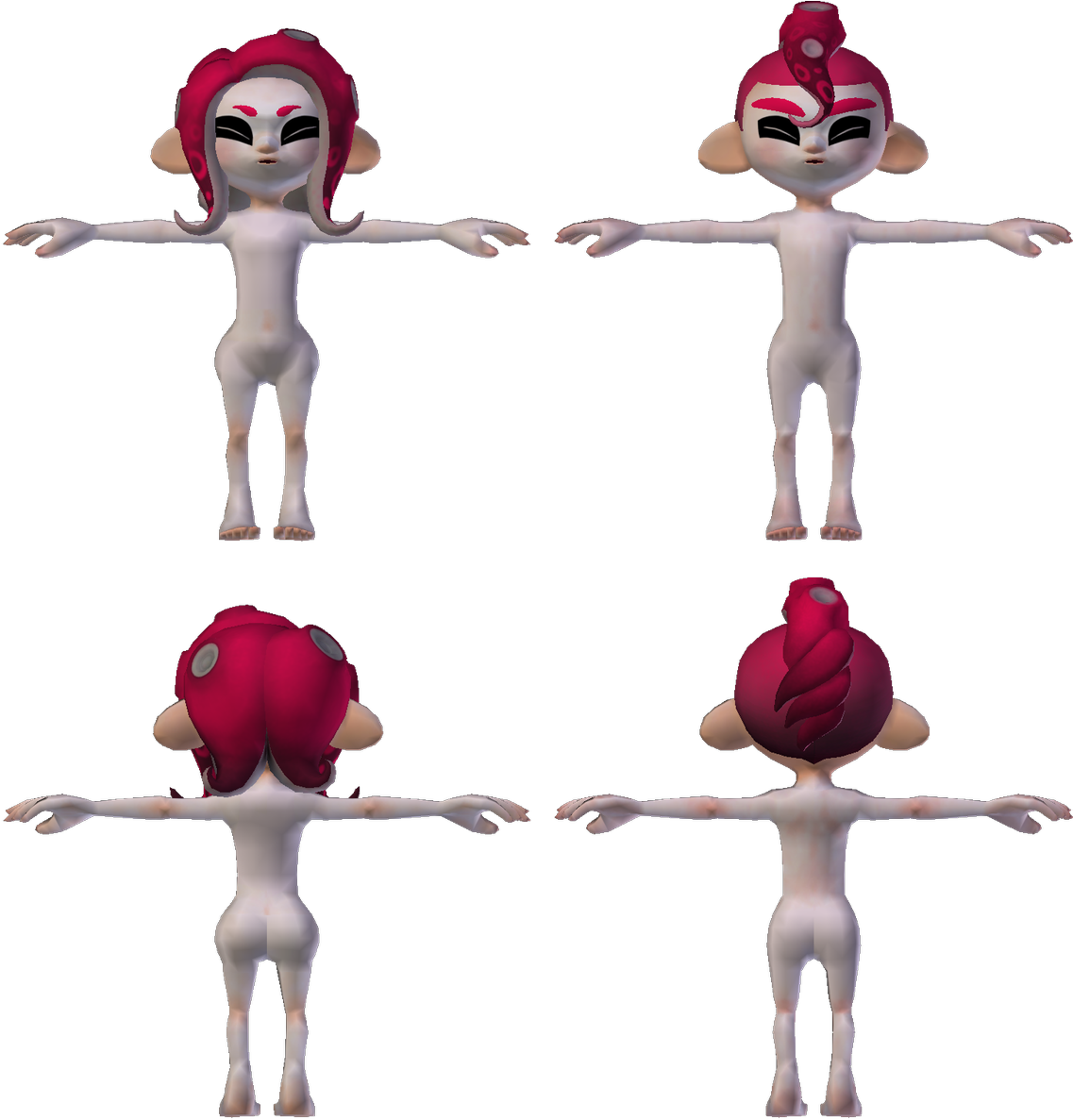Fissionmetroid101 On Twitter - Splatoon 2 Octoling Model (1156x1200), Png Download