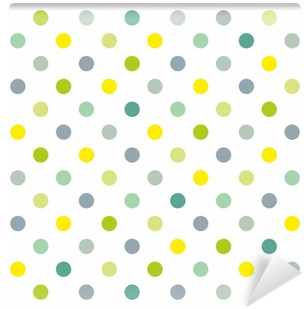 Seamless Vector Spring Pattern Blue Polka Dots White - Blue And Yellow Polka Dot (400x400), Png Download