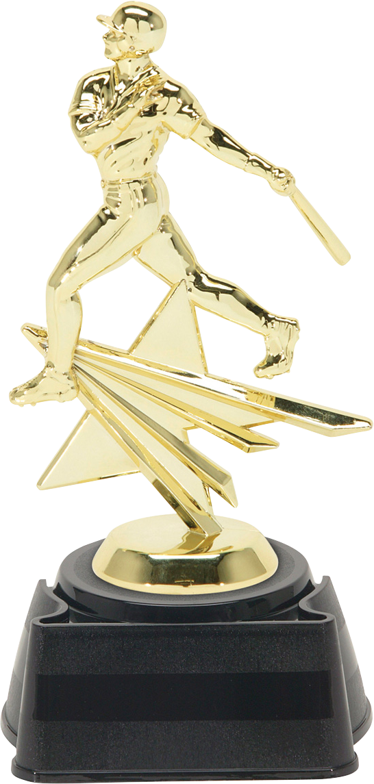 Baseball Star Trophy 8 1/4" (546x1145), Png Download