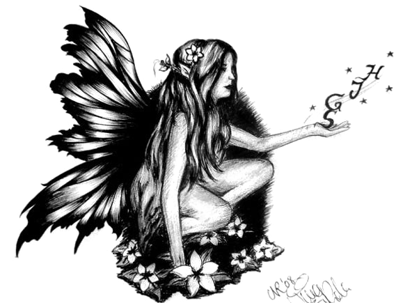 Sexy Fairy Tattoo Design (600x434), Png Download
