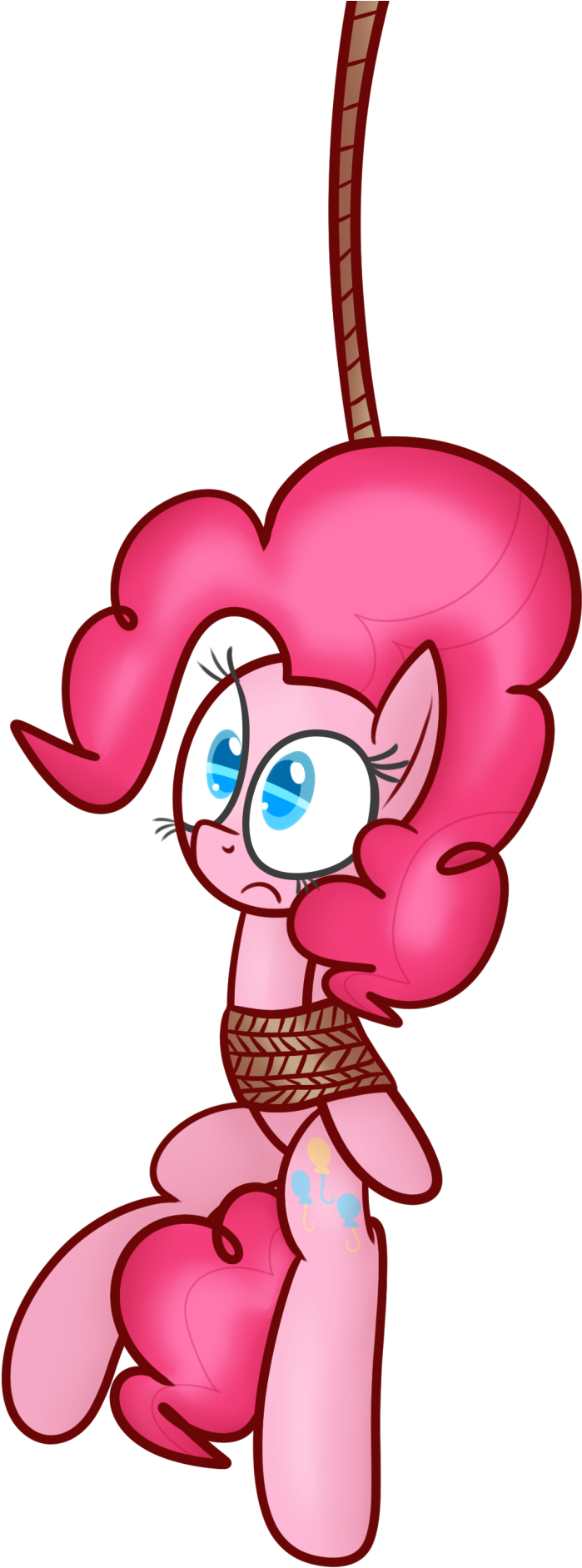 Mr-degration, Bondage, Pinkie Pie, Rope, Rope Bondage, - Cartoon (1018x1920), Png Download