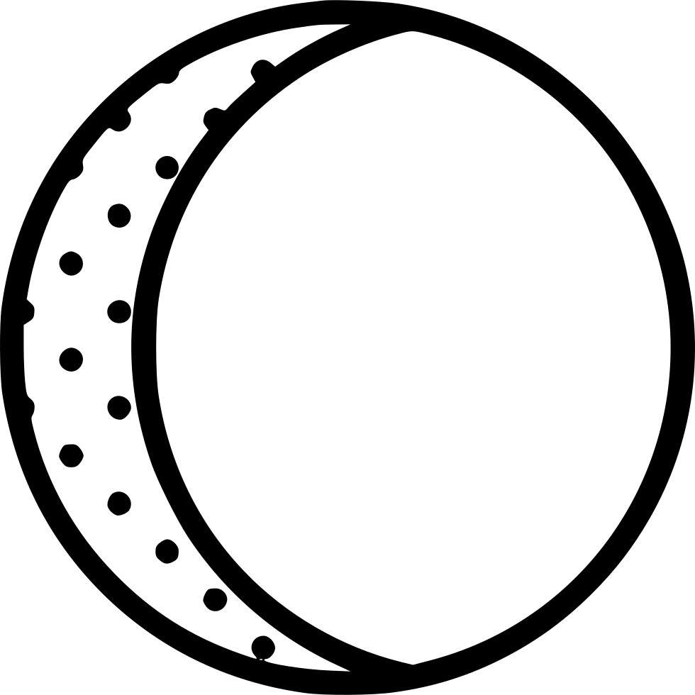 Waning Crescent Moon - Scalable Vector Graphics (980x980), Png Download