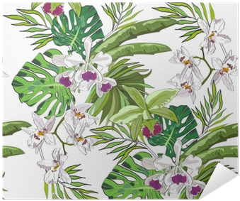 Seamless Vector Pattern Of Exotic Vector Drawn Flowers - Euclidean Vector (400x400), Png Download