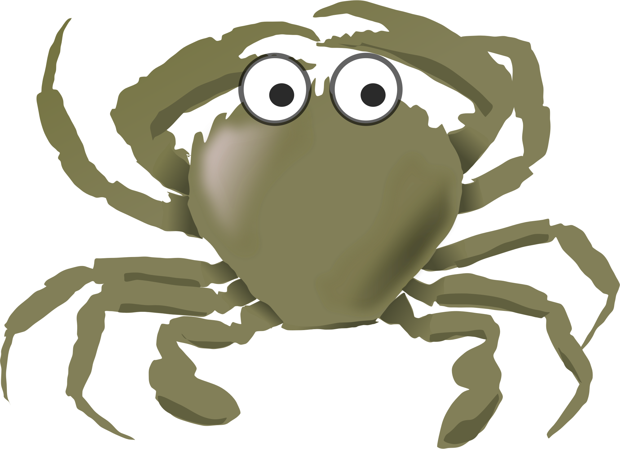 This Free Icons Png Design Of Cartoon Crab Green (2000x1450), Png Download