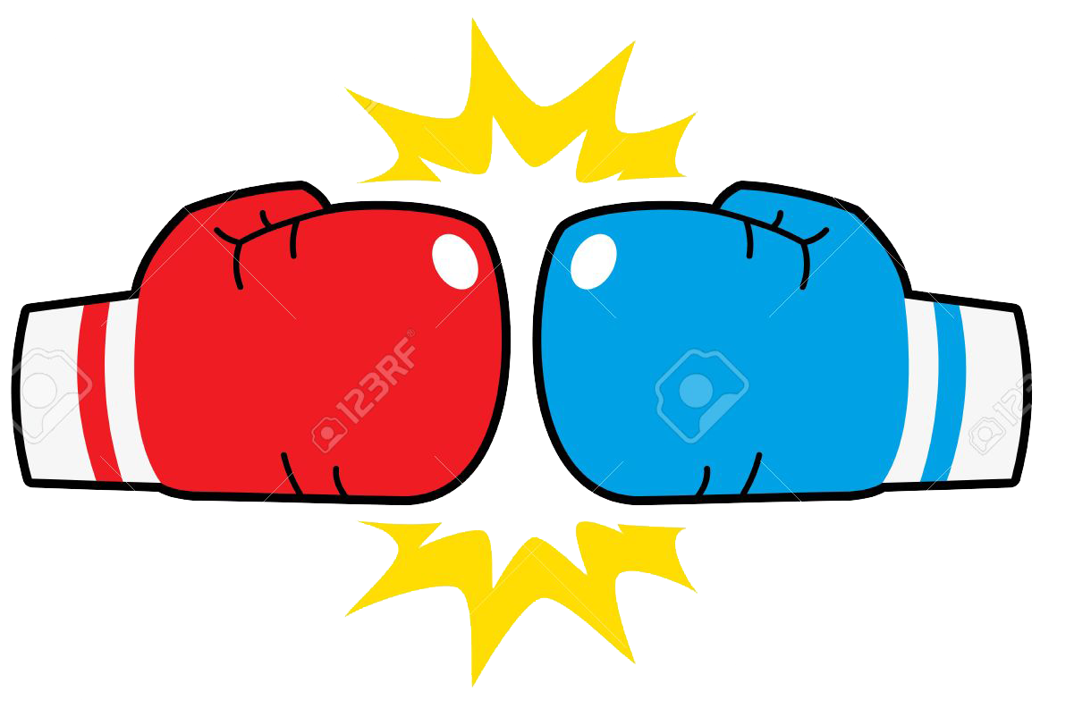 Por Lo General La Publicidad Online Es Más Económica - Boxing Gloves Hitting Each Other (1300x827), Png Download