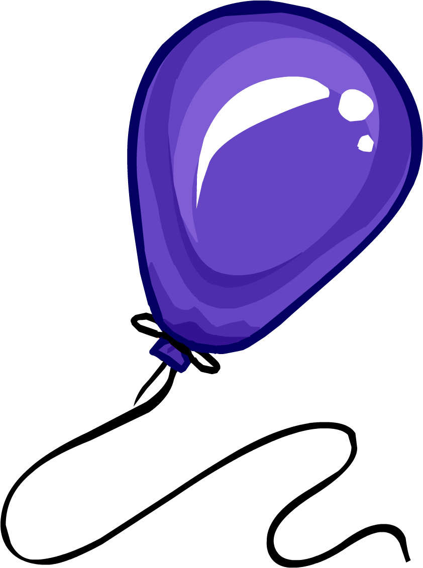 Grape Balloon - Club Penguin Balloon (1130x1130), Png Download