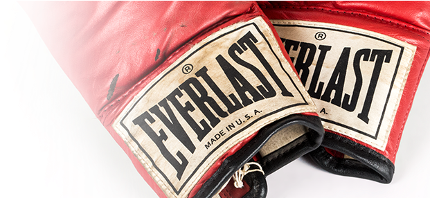 Dónde Comprar Los Guantes De Boxeo Everlast - Muhammad Ali Hand Signed Autographed Red Everlast Boxing (1240x285), Png Download
