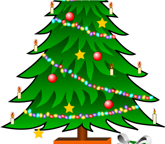 Cartoon Christmas Tree - Christmas Tree Clipart Transparent Background (640x480), Png Download