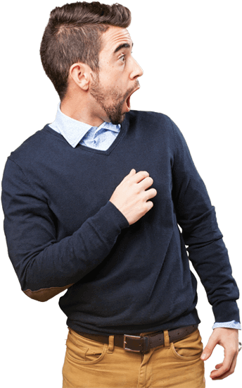 Kaget - Persona Mirando A La Izquierda (351x550), Png Download