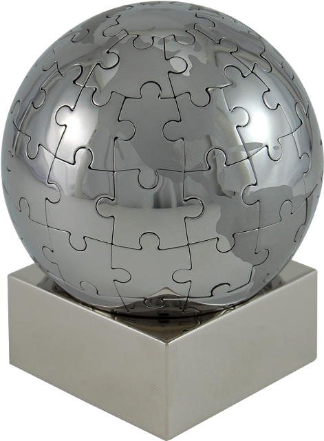 Magnetic Puzzle Globe (640x640), Png Download