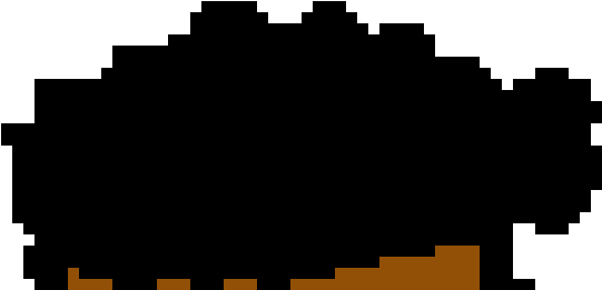 Cabelo - Tree Pixel Art Png (550x300), Png Download