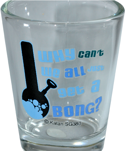 Can't We All Get A Bong - Pint Glass (487x500), Png Download