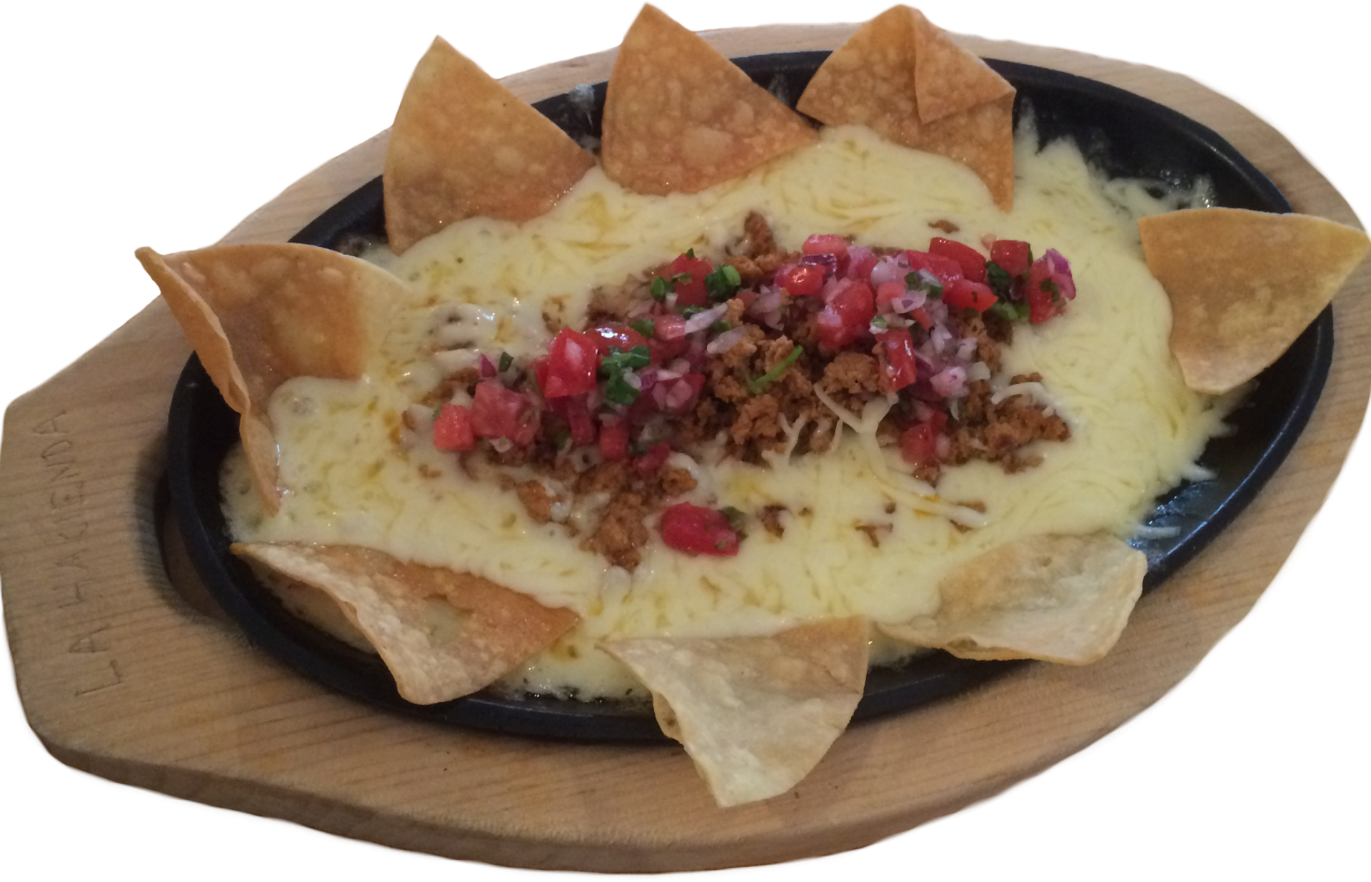 Melted Mozzarella Topped With Chorizo - Corn Chip (1920x1236), Png Download