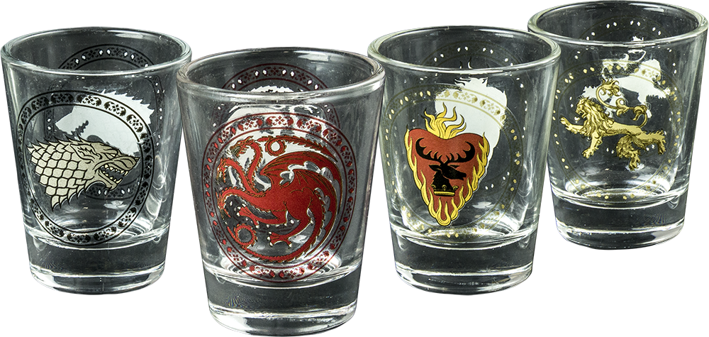 Game Of Thrones - Game Of Thrones Shot Glasses (1000x475), Png Download