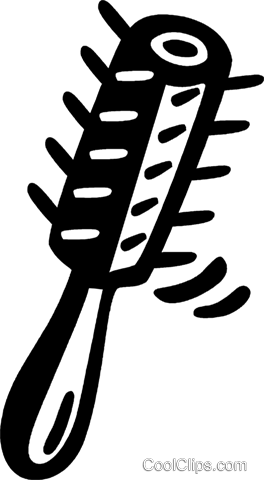 Hairbrush Royalty Free Vector Clip Art Illustration - Escova Vetor Png (264x480), Png Download