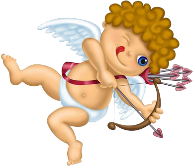 Cupid Curly Hair (400x351), Png Download