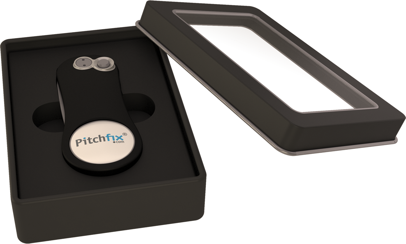 Custom Pitchfix Original Golf Divot Tool With Window (1306x786), Png Download
