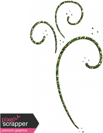 Glitter Swirl Green - Scrapbooking (456x456), Png Download