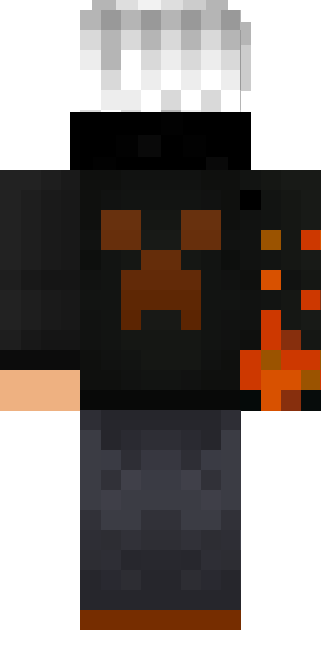 Skin Inemafoo Cabelo Branco (321x651), Png Download