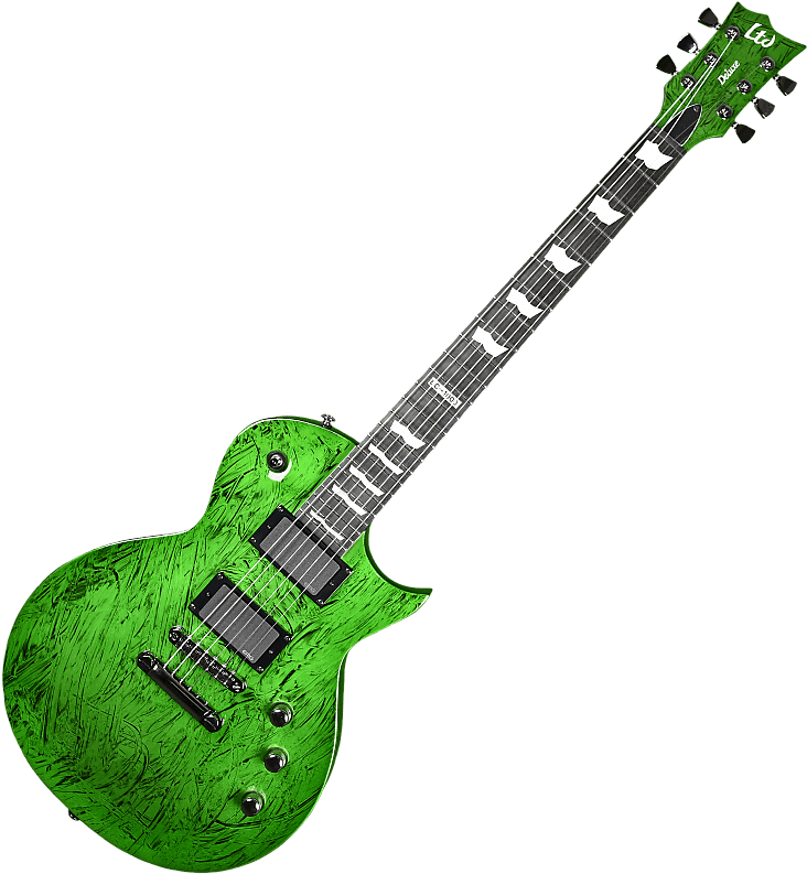 Esp Ltd Deluxe Ec-1000 Electric Guitar In Swirl Green - Esp Ltd Ec1000 Green (748x800), Png Download
