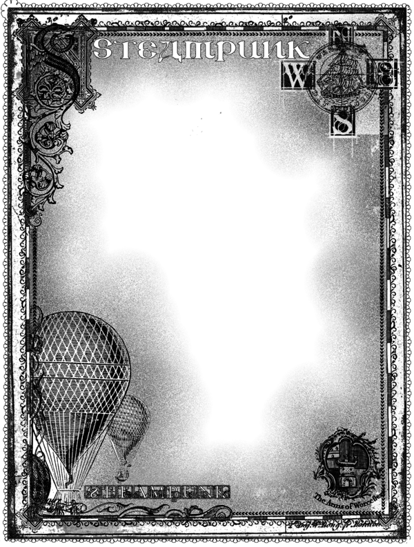 Pin By Bnspyrd On Bnspyrd By Art Borders - Steampunk Border Free (600x793), Png Download