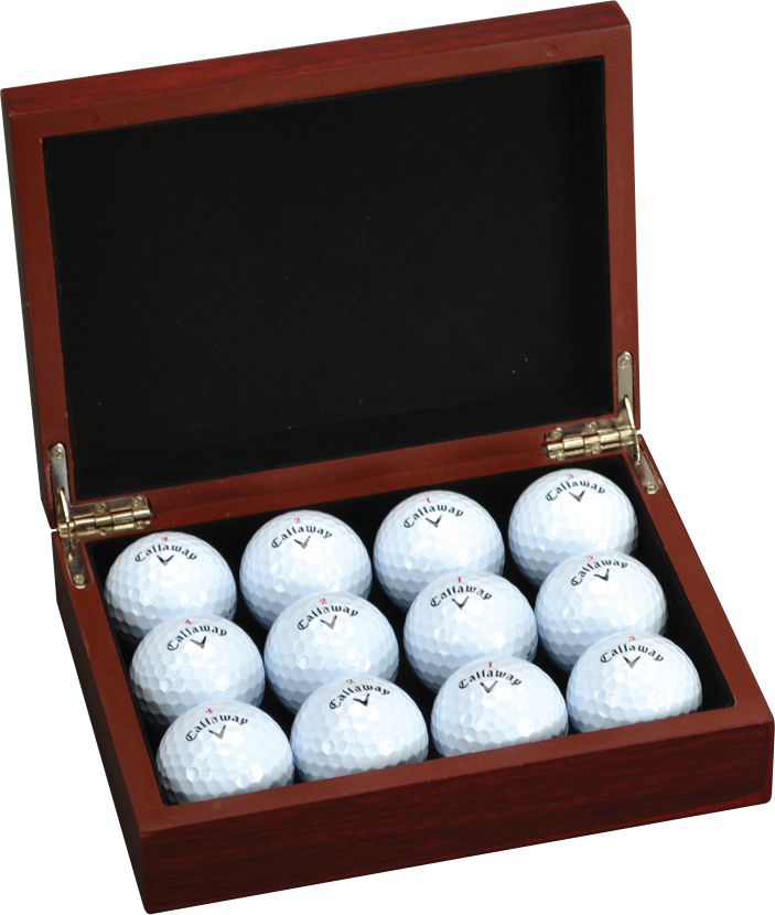 Rosewood Golf Ball Gift Box (703x830), Png Download